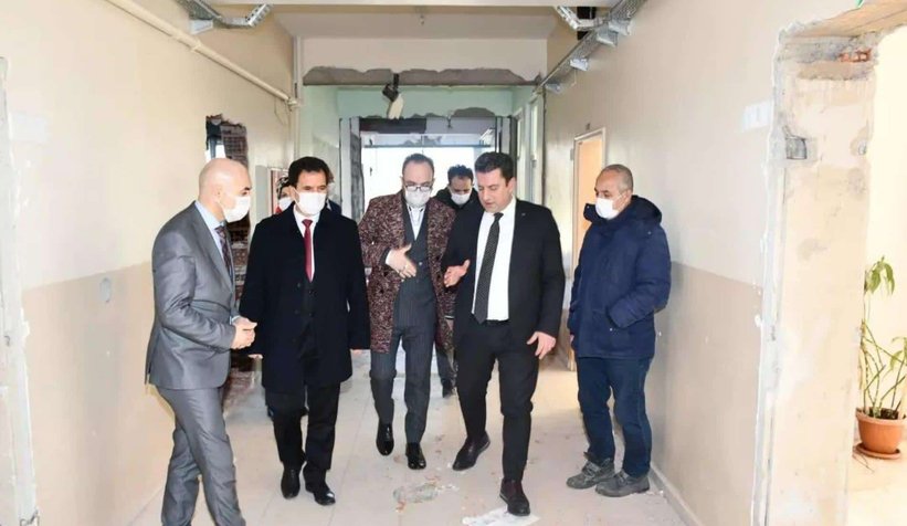 Milli Eğitim Müdürü Savaşçı okul inşaatlarını inceledi