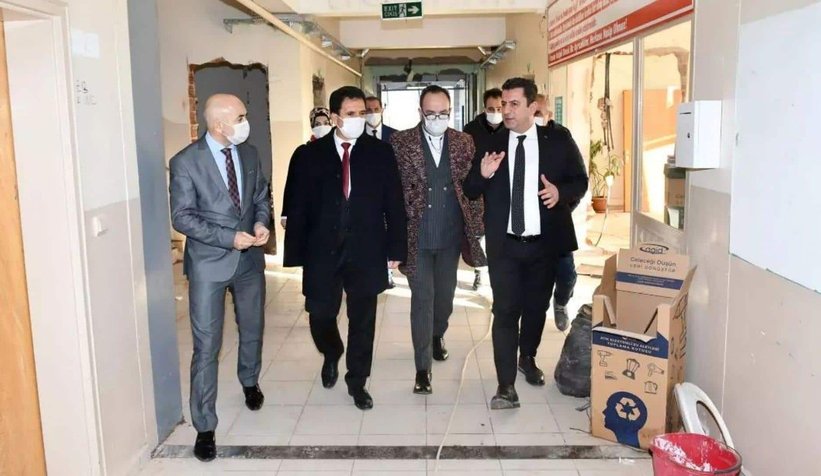 Milli Eğitim Müdürü Savaşçı okul inşaatlarını inceledi