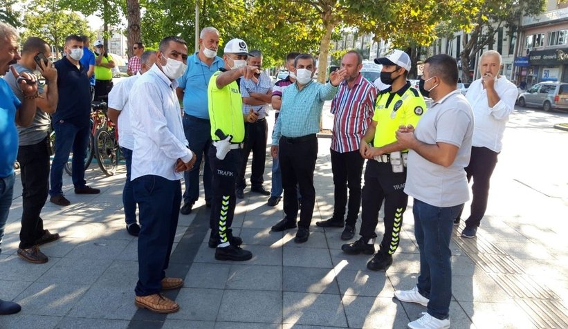 Minibüsçüler kazan kaldırdı