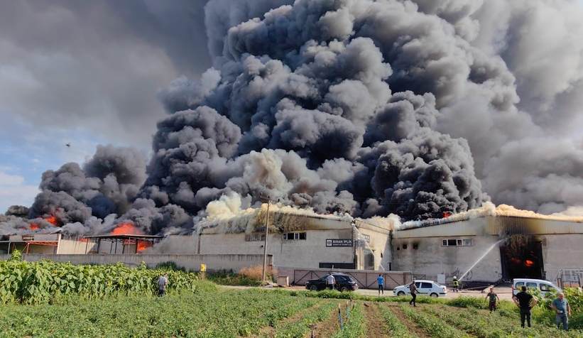 Mobilya fabrikaları alev alev yanıyor