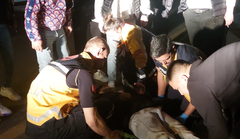 Motosiklet sürücüsü kazada yaralandı