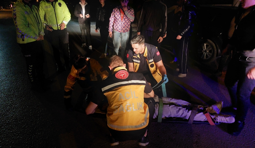 Motosiklet sürücüsü kazada yaralandı