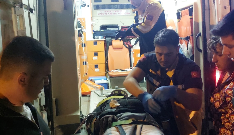 Motosiklet sürücüsü kazada yaralandı