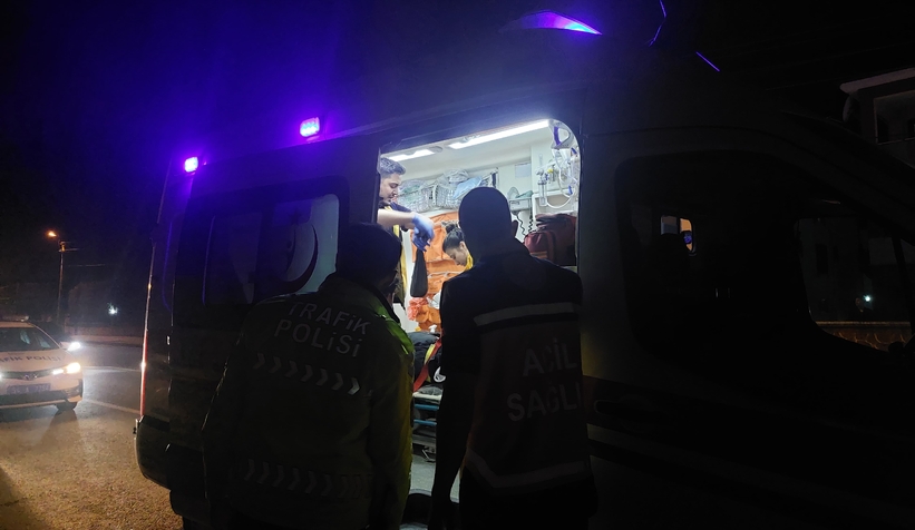 Motosiklet sürücüsü kazada yaralandı