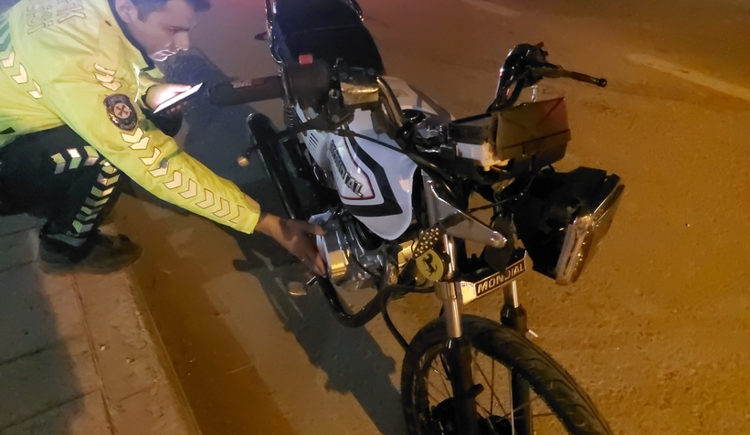 Motosiklet sürücüsü kazada yaralandı