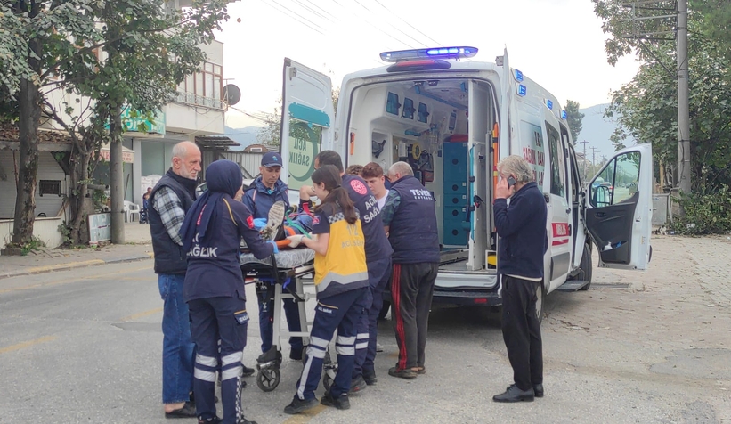 Motosiklet sürücüsü yaralandı