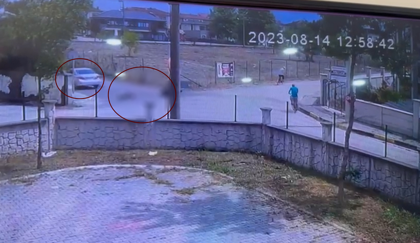 Motosiklet sürücüsünün öldüğü feci kaza kamerada