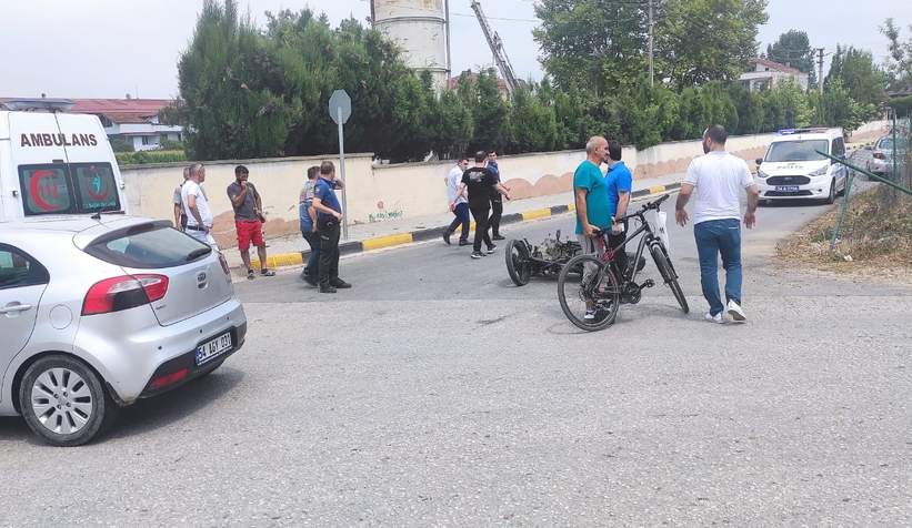 Motosiklet sürücüsünün öldüğü feci kaza kamerada