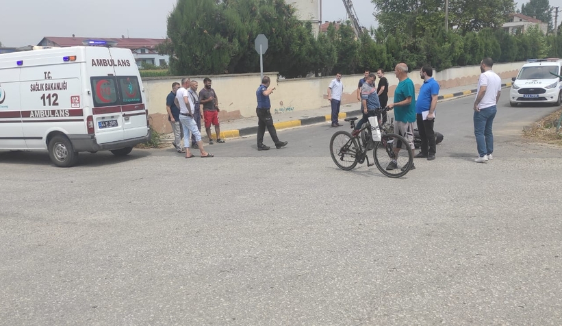 Motosiklet sürücüsünün öldüğü feci kaza kamerada