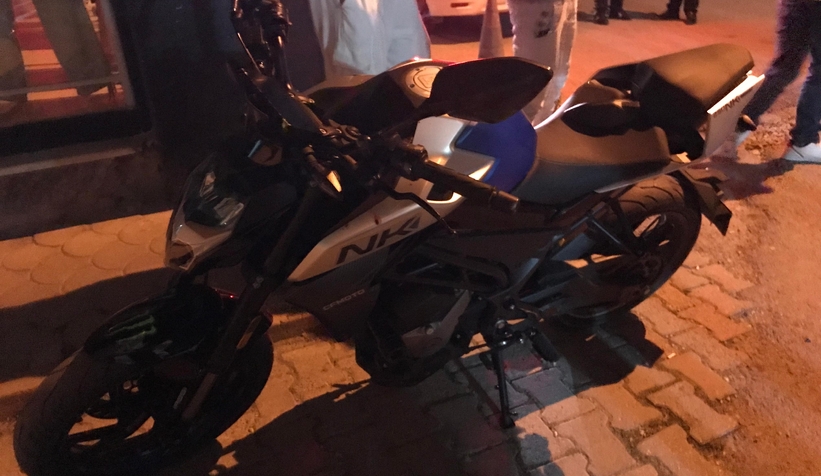 Motosikletle tek teker kazası: 2 yaralı
