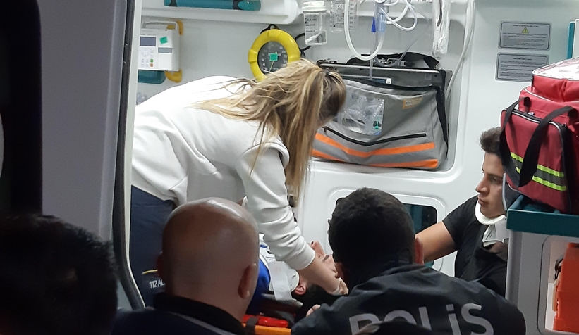 Motosikletle tek teker kazası: 2 yaralı