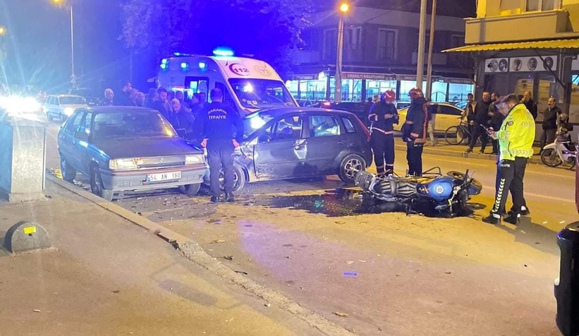 Motosikletli ağır yaralandı