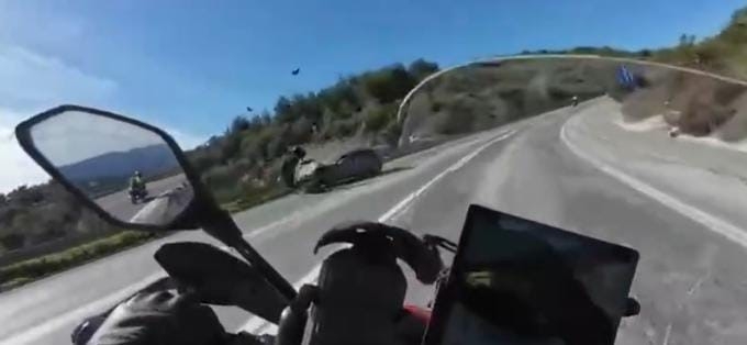 Motosikletli ölmüştü, feci kaza kamerada