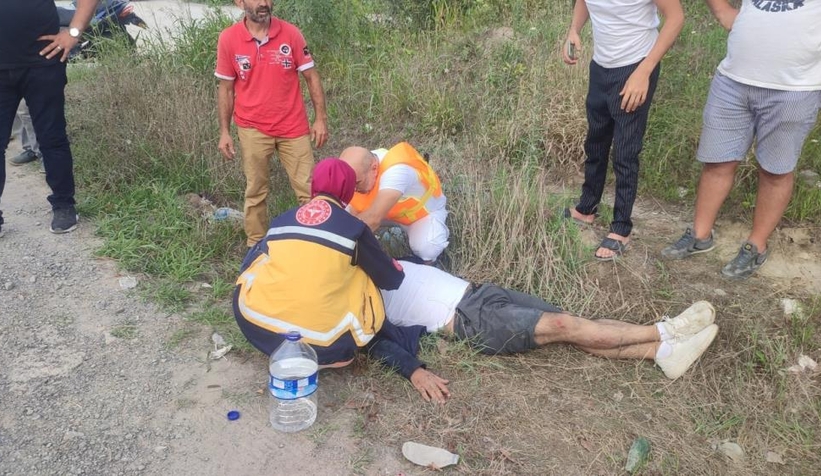 Motosikletli ölümden döndü