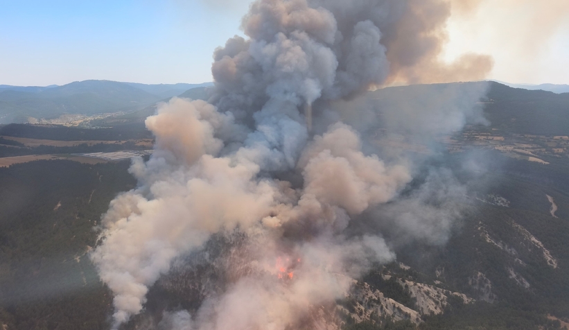 Mudurnu'da büyük orman yangını