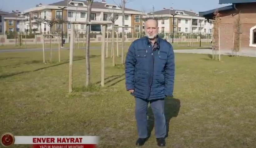 Muhtarlar İstiklal Marşı için kamera karşısına geçti