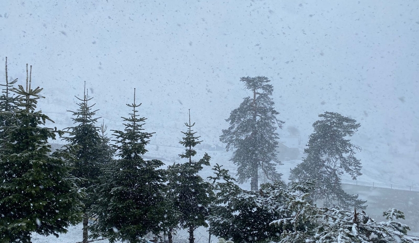 Nisan ayında lapa lapa kar yağdı