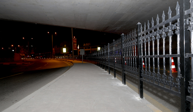 O caddeye 222 metrelik plastik bariyer yerleştirildi