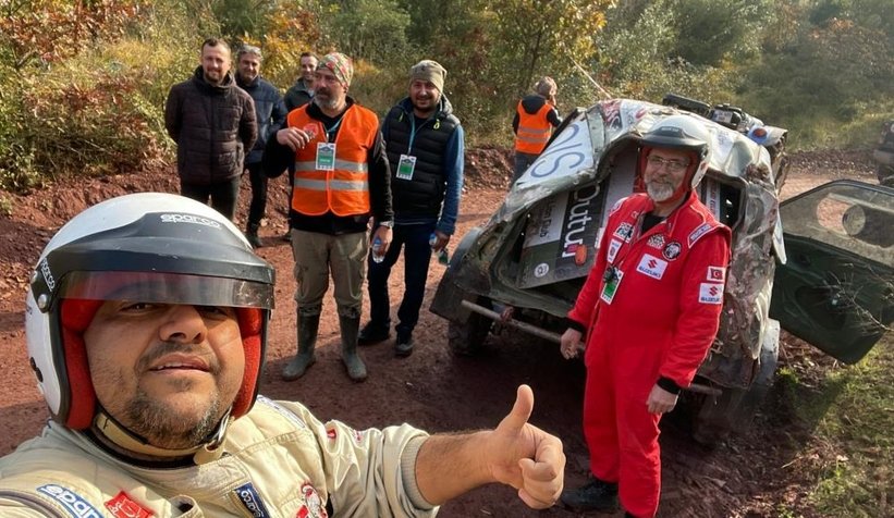Off-Road şampiyonasında feci kaza kamerada