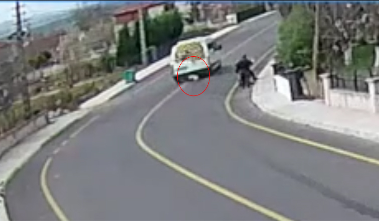 Okul servisi köpeği ezip böyle kaçtı