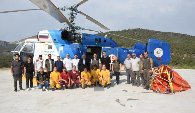 Orman yangınları için helikopter konuşlandırıldı