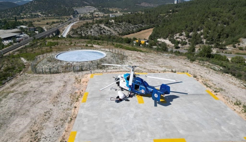 Orman yangınları için helikopter konuşlandırıldı