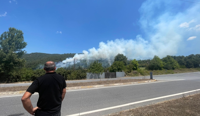 Dokurcun'da 10 hektar alan yandı