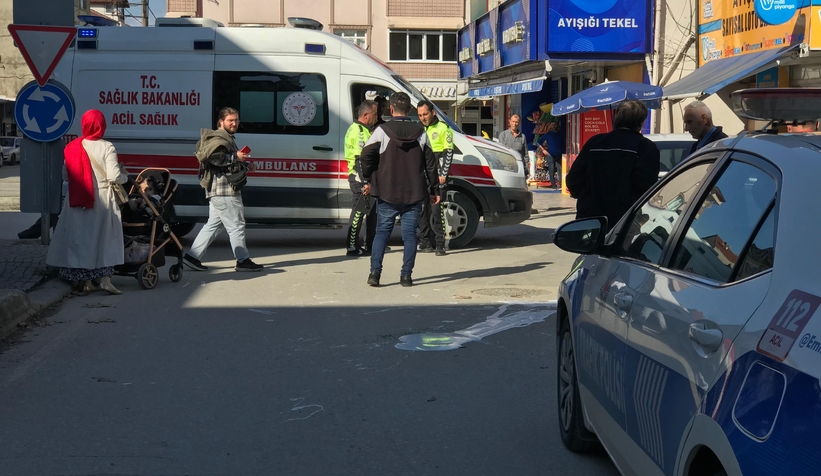 Otomobil çarptığı yaya yaralandı