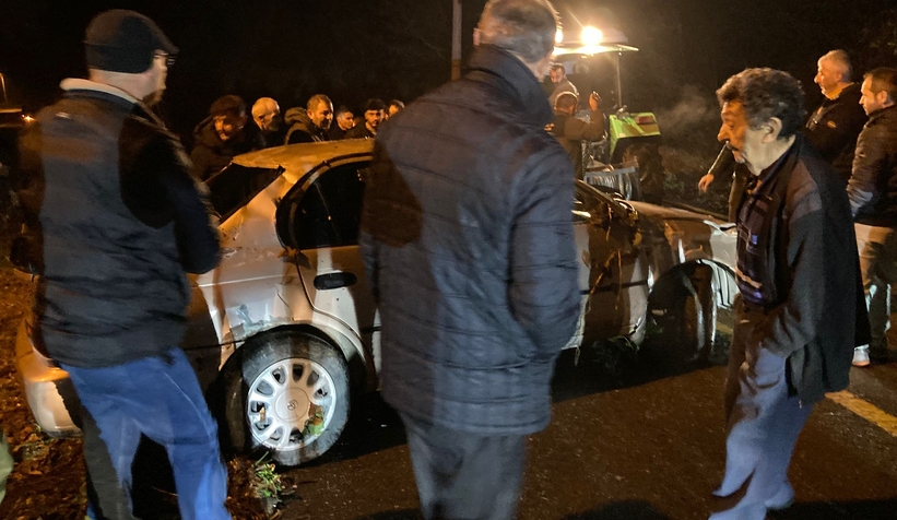 Otomobil şarampole uçtu: 4 yaralı