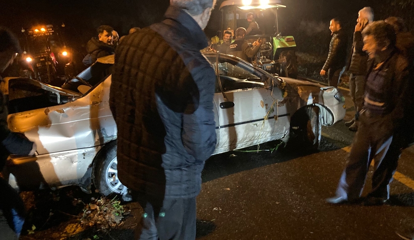 Otomobil şarampole uçtu: 4 yaralı