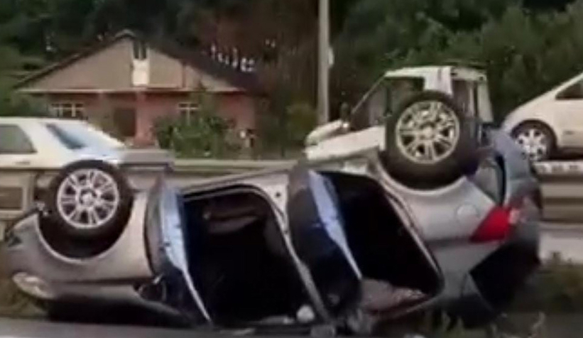 Otomobil takla attı: 2 yaralı