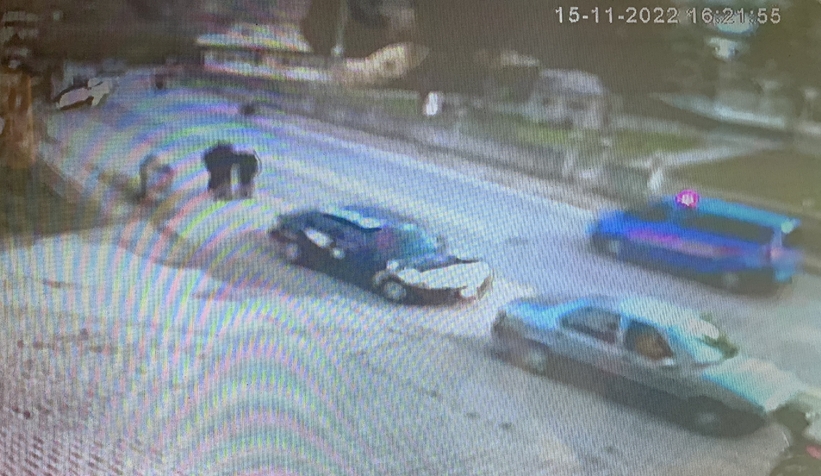 Otomobilin takla attığı anlar kamerada