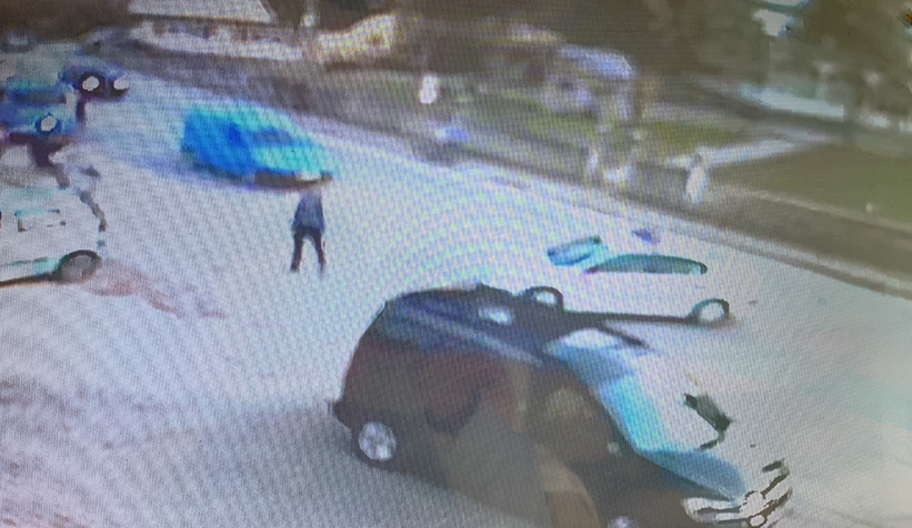 Otomobilin takla attığı anlar kamerada