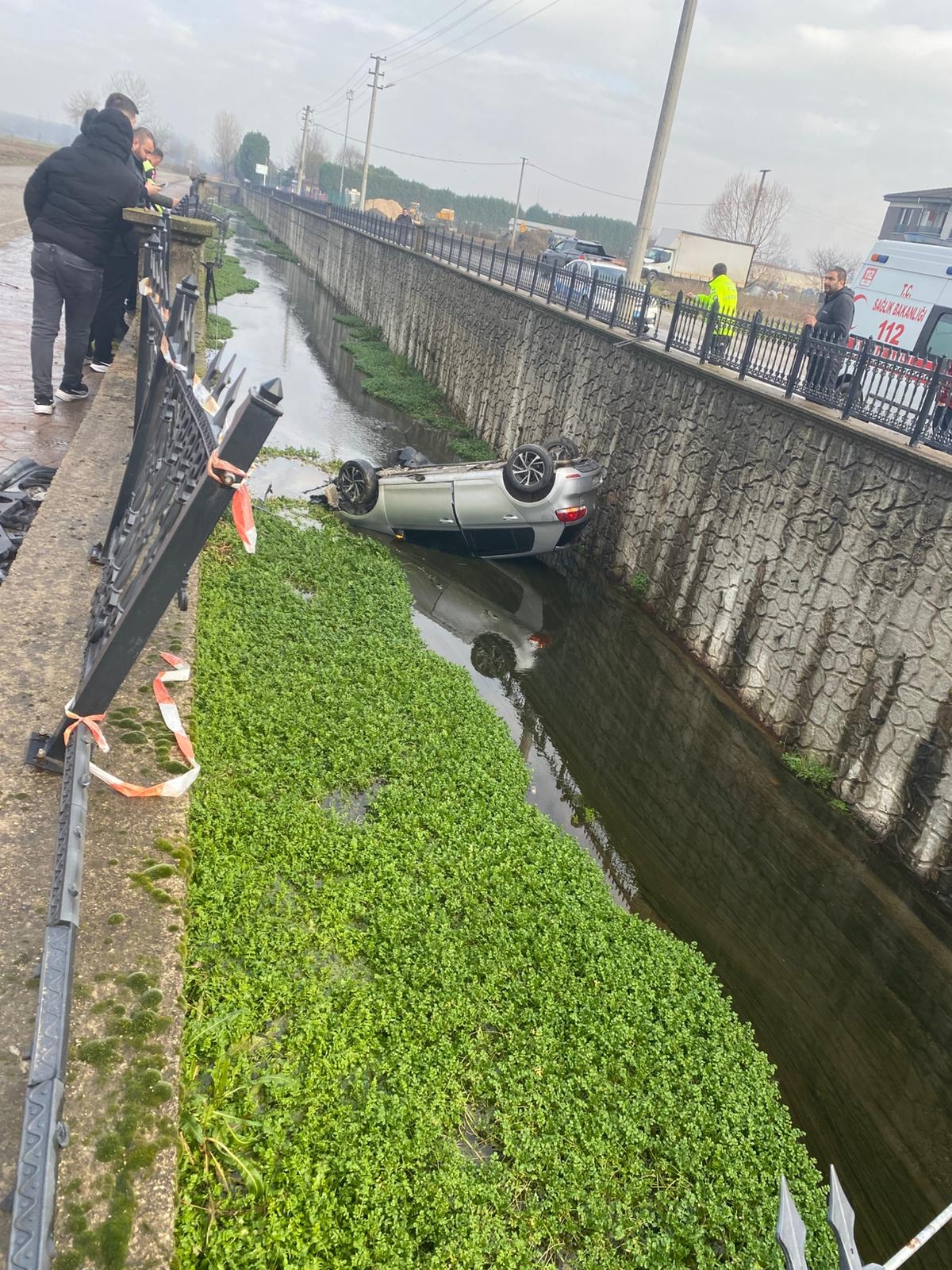 Otomobille dereye uçan sürücünün ölüm haberi geldi