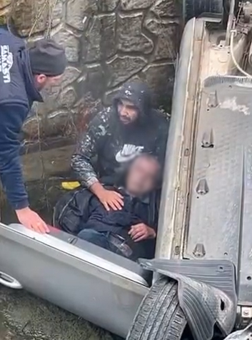 Otomobille dereye uçan sürücünün ölüm haberi geldi