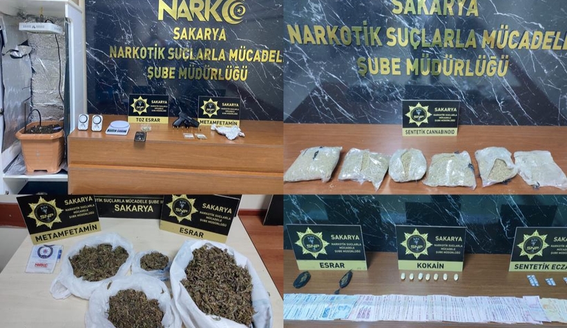 Otoyolda uyuşturucu bulunan otomobile operasyon anı