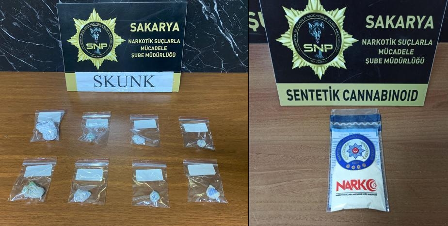 Otoyolda uyuşturucu bulunan otomobile operasyon anı