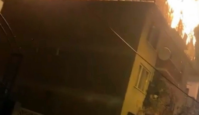 Panik anları: Alev alev yandı