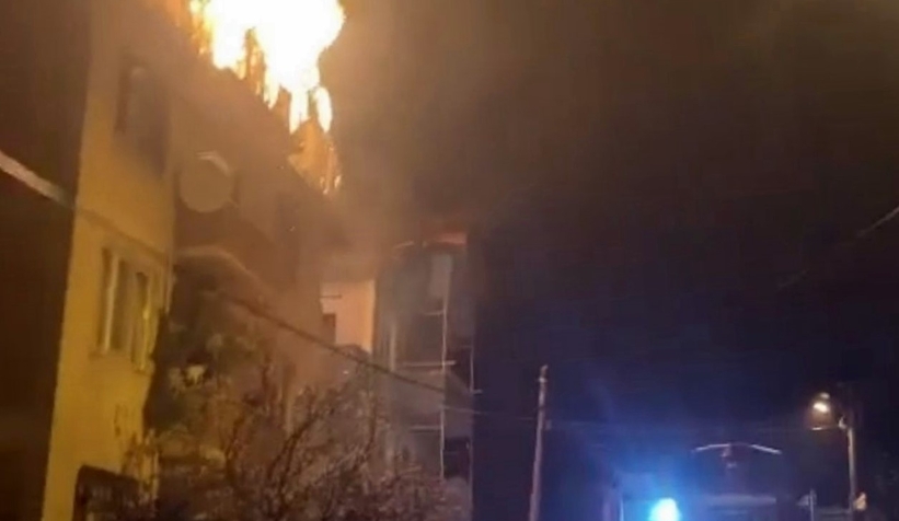 Panik anları: Alev alev yandı