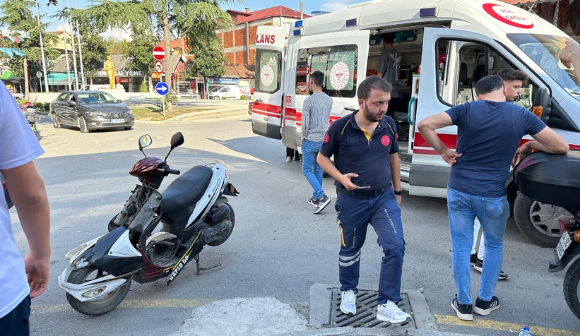 Pat pat ile çarpışan motosikletli yaralandı