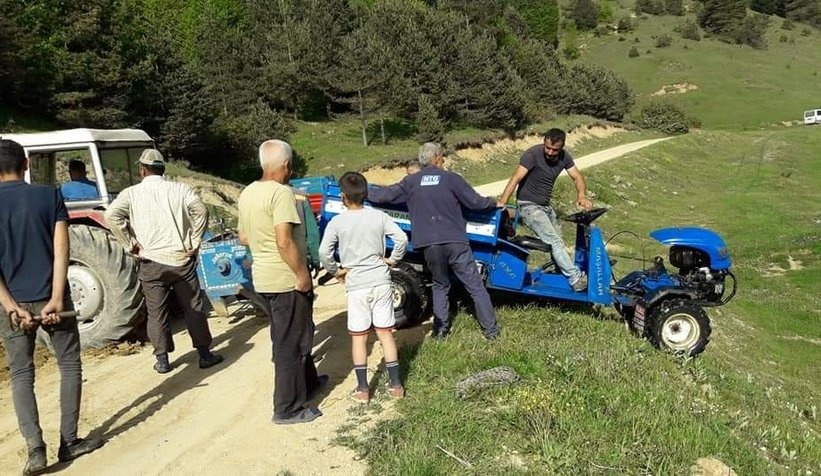 Pat pat yaylada gölete uçtu