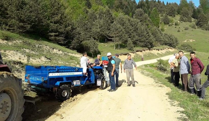 Pat pat yaylada gölete uçtu