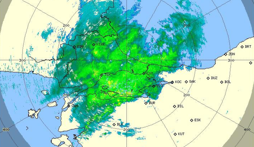 Radar görüntüleri paylaşıldı; Şehirde yağış alarmı
