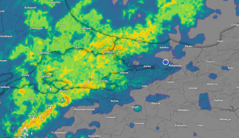 Radar görüntüleri paylaşıldı; Şehirde yağış alarmı