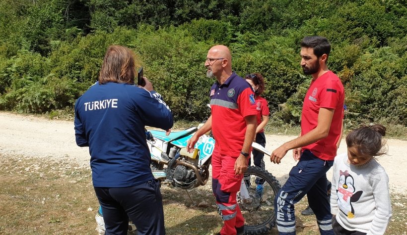 Ralli şampiyonasında kaza anı kamerada