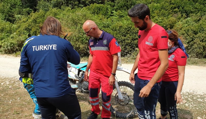 Ralli şampiyonasında kaza anı kamerada