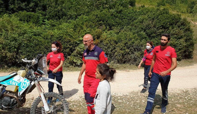 Ralli şampiyonasında kaza anı kamerada