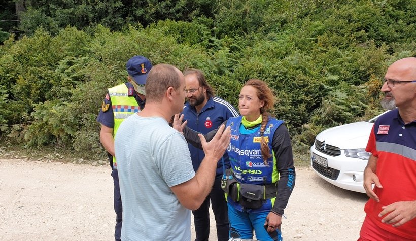 Ralli şampiyonasında kaza anı kamerada