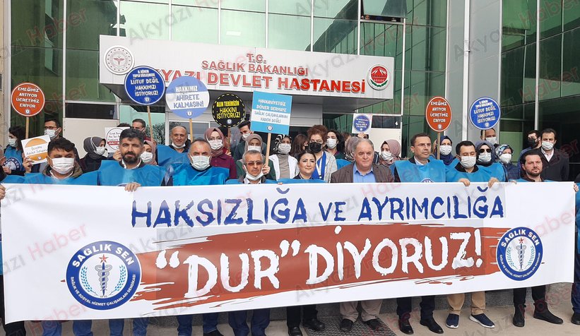 Sağlık çalışanlarından iş bırakma eylemi
