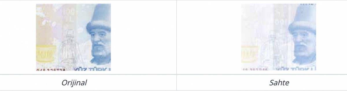 Sahte banknotların özellikleri